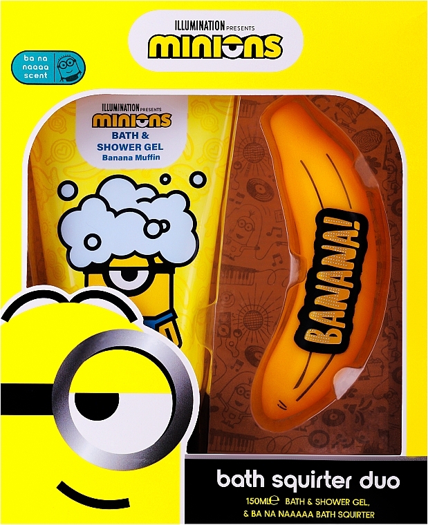 Zestaw - EP Line Minions Bath Set (sh/gel/150ml + squirter) — Zdjęcie N1