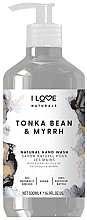 Kup Nawilżające mydło w płynie do rąk Bób tonka i mirra - I Love Naturals Tonka Bean & Myrrh Hand Wash