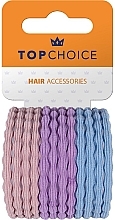Zestaw kolorowych gumek do włosów, 26539, fioletowo-niebieski - Top Choice Hair Bands — Zdjęcie N1