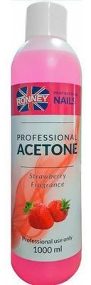Acetonowy zmywacz do paznokci Truskawka - Ronney Professional Acetone Strawberry — Zdjęcie N6