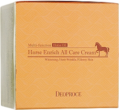 Odżywczy krem do twarzy z tłuszczem końskim - Deoproce Horse Enrich All Care Cream — Zdjęcie N2