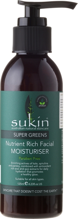Nawilżająca bogata emulsja do twarzy - Sukin Super Greens Nutrient Rich Facial Moisturiser