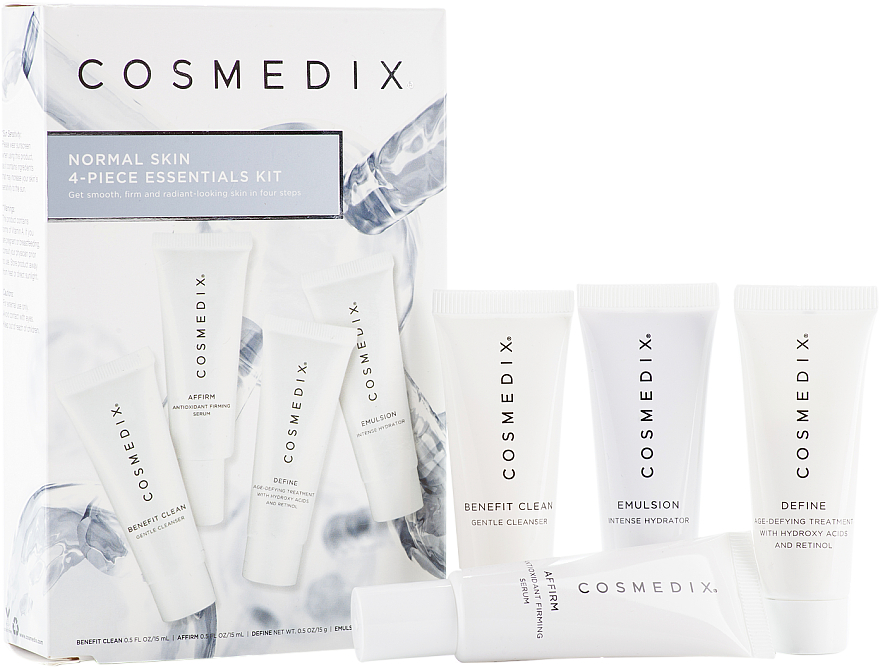Zestaw - Cosmedix Normal Skin 4-Piece Essential Kit (f/cleanser 15 ml + f/ser 15 ml + f/ser 15 ml + f/cr 15 ml) — Zdjęcie N1