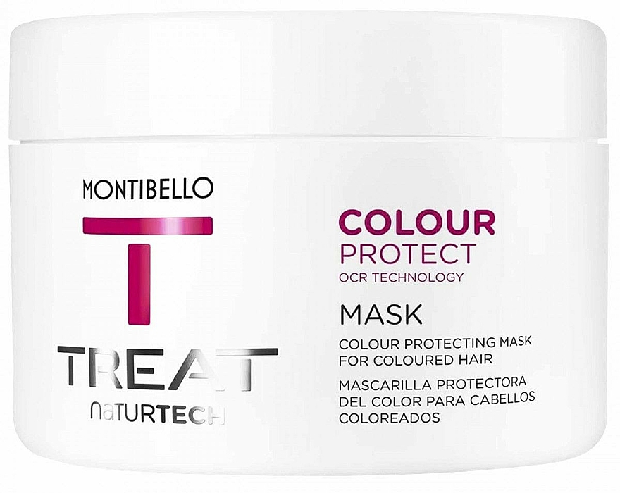 intensywna maska do włosów farbowanych - Montibello Treat NaturTech Colour Protect Mask