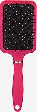 Kup Szeroka prostokątna szczotka do włosów z nylonowym włosiem i szpilkami, różowa - Disna Pharma