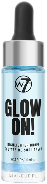 Rozświetlacz w płynie - W7 Glow On! Highlighter Drops — Zdjęcie Clear-Cut