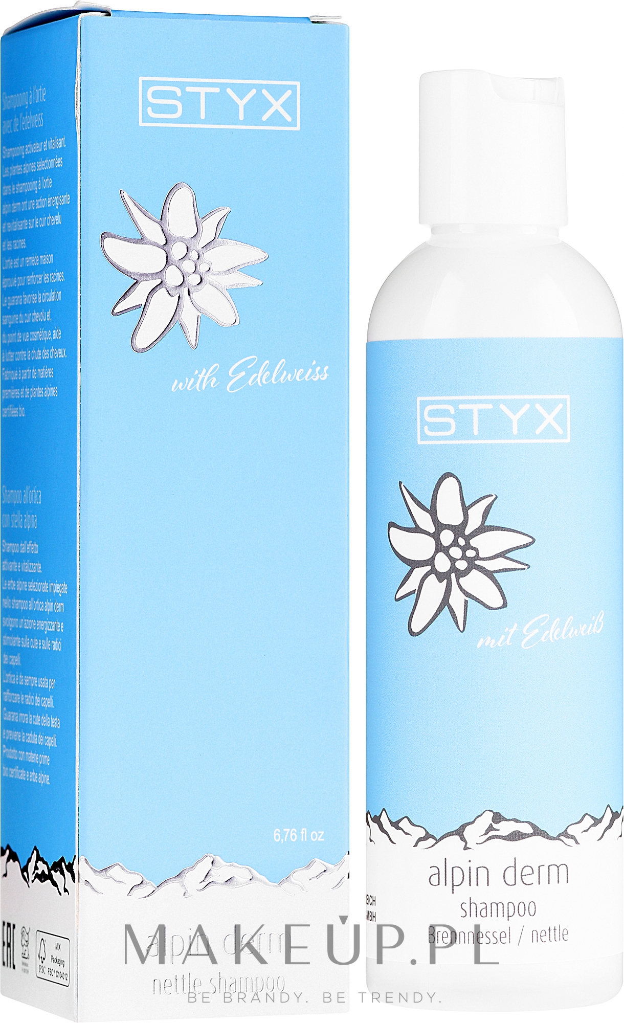 Szampon do włosów z szarotką alpejską - Styx Naturcosmetic Alpin Derm Shampoo — Zdjęcie 200 ml