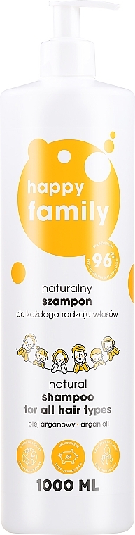 Naturalny szampon do każdego rodzaju włosów - 4Organic Happy Family — Zdjęcie N1