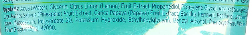 Rozświetlający peeling enzymatyczny do twarzy z bioaktywną wodą cytrusową Ananas - Bielenda Fresh Juice — Zdjęcie N3