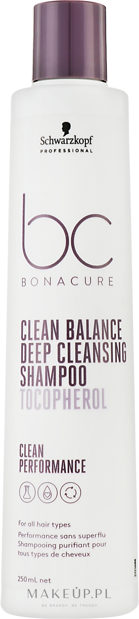 Szampon do włosów - Schwarzkopf Professional Bonacure Clean Balance Deep Cleansing Shampoo — Zdjęcie 250 ml