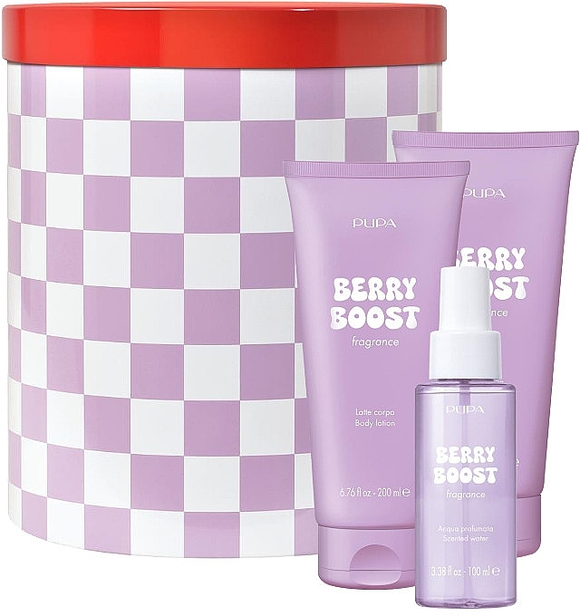 Pupa Berry Boost - Zestaw (scented/water/100ml + sh/gel/200ml + b/lot/200ml) — Zdjęcie N1