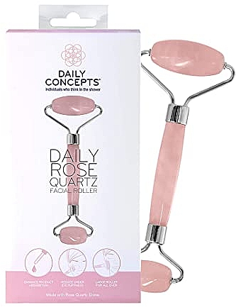 Wałek do masażu twarzy, kwarc różowy - Daily Concepts Daily Rose Quartz Facial Roller — Zdjęcie N1