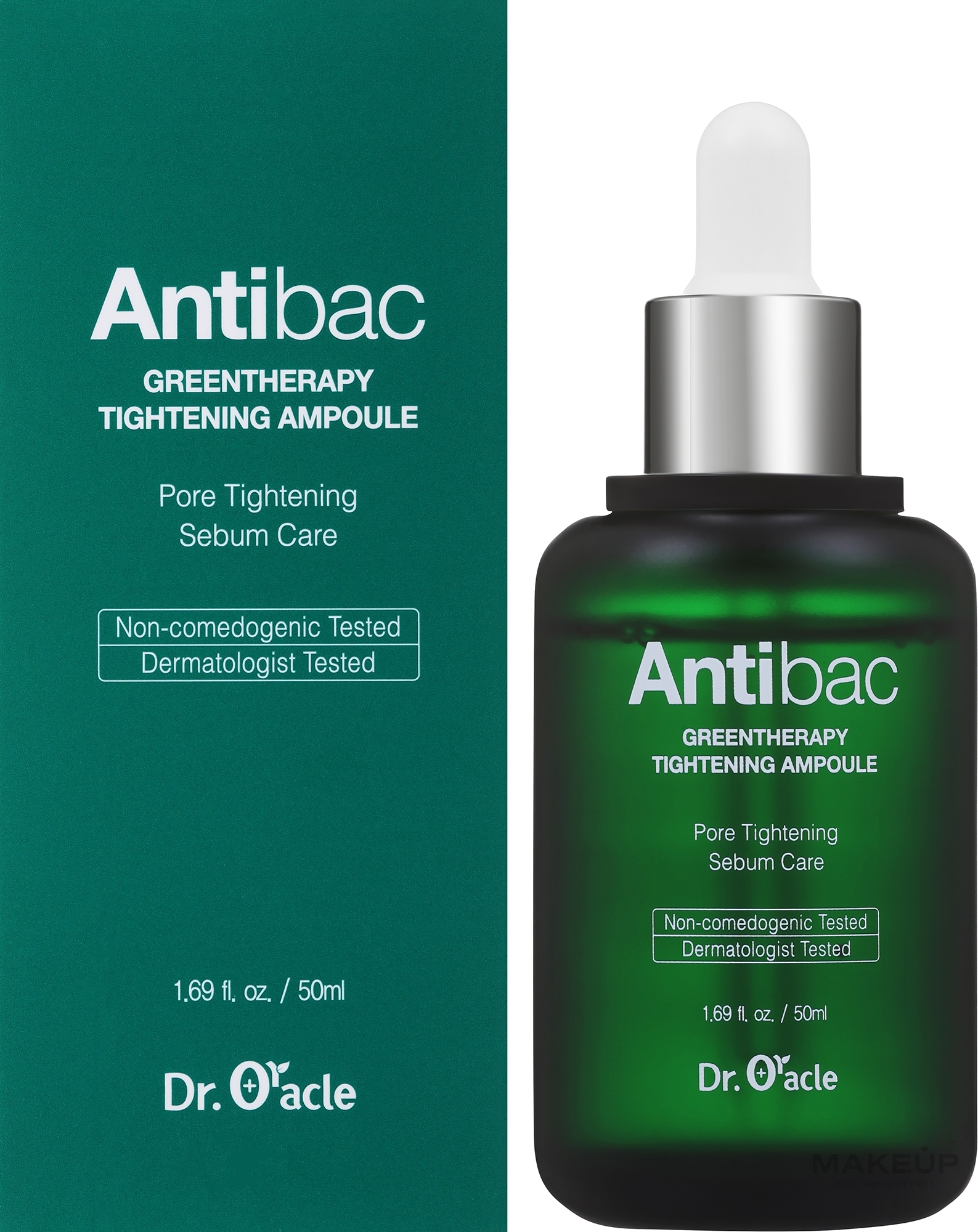 Antybakteryjne serum napinające do zmniejszające widoczność porów - Dr.Oracle Antibac Green Therapy Tightening Ampoule  — Zdjęcie 50 ml