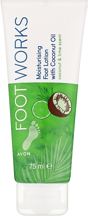 Nawilżający balsam do stóp z olejkiem kokosowym - Avon Foot Works Coconut & Lime Moisturising Lotion — Zdjęcie N1