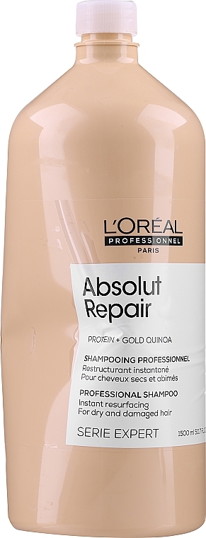 PRZECENA! Naprawczy szampon do włosów zniszczonych z komosą i proteinami - L'Oreal Professionnel Serie Expert Absolut Repair Gold Quinoa + Protein Shampoo * — Zdjęcie N3