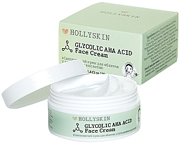 Kup Rewitalizujący krem ​​do twarzy z kwasem glikolowym - Hollyskin Glycolic AHA Acid Face Cream