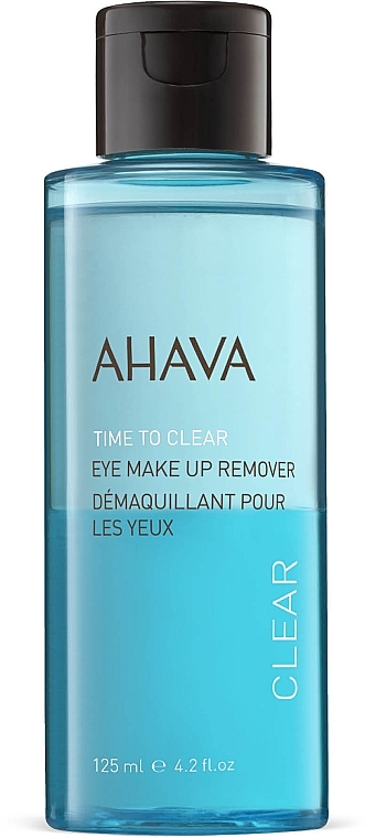 Dwufazowy płyn do demakijażu oczu - Ahava Time To Clear Eye Make Up Remove