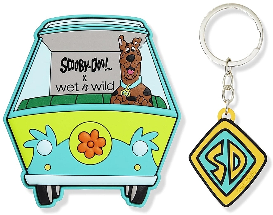 Zestaw - Wet N Wild x Scooby Doo Scooby Dooby Doooo! Hand Mirror and Keychain Set (mirror/1pcs + keych/1pcs) — Zdjęcie N1