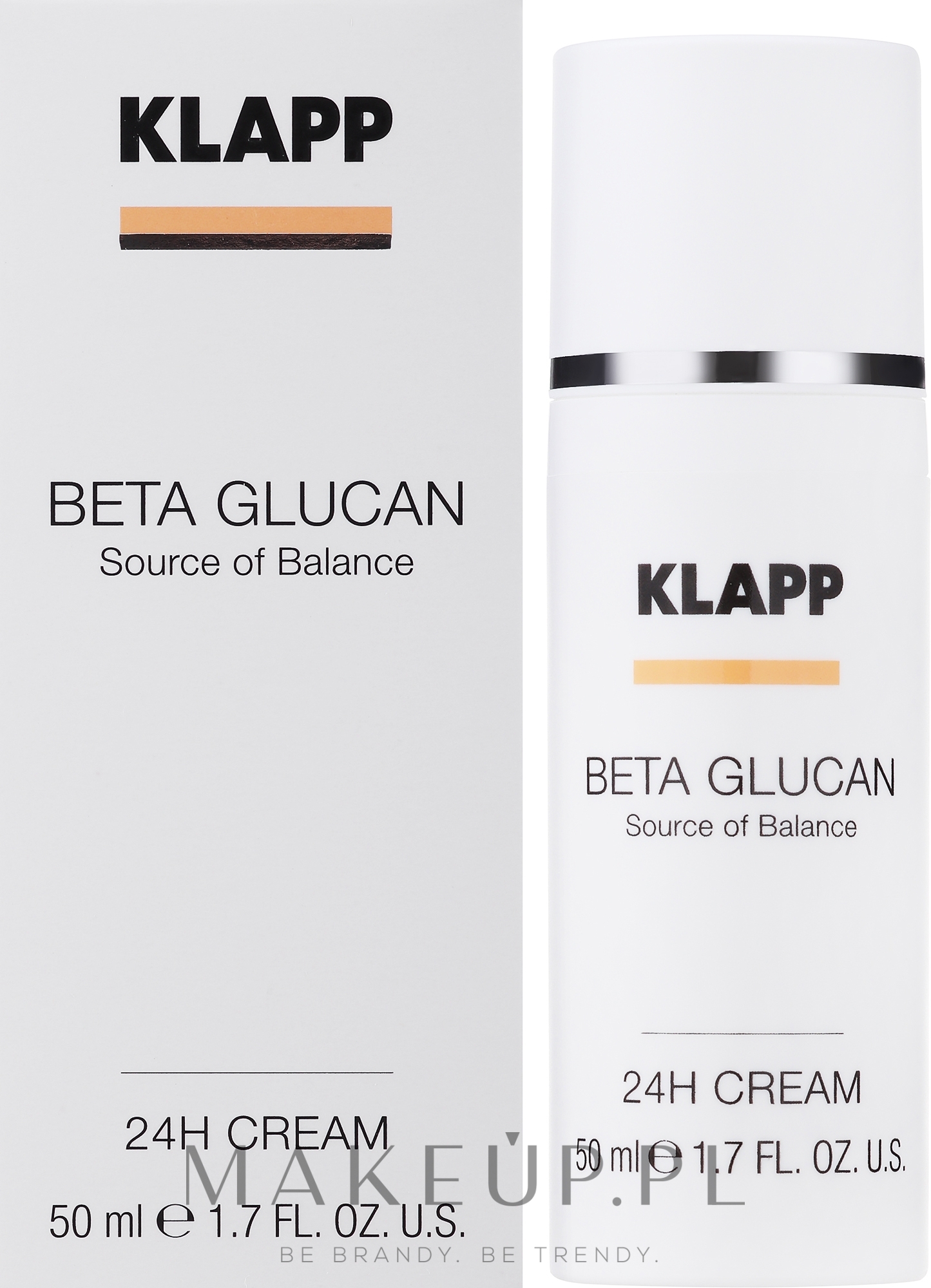 Lekki krem pielęgnacyjny do twarzy - Klapp Beta Glucan 24H Cream — Zdjęcie 50 ml