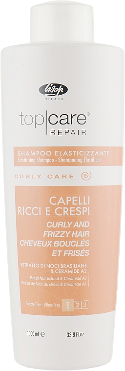 Szampon do włosów kręconych i niesfornych - Lisap Milano Curly Care Elasticising Shampoo — Zdjęcie N3