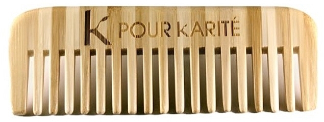 Bambusowy grzebień do włosów - K Pour Karite Bamboo Wood Comb — Zdjęcie N1