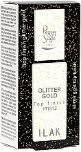 Top coat do paznokci Efekt śnieżnej kuli - Peggy Sage Top Finish Glitter Gold I-Lak — Zdjęcie N2