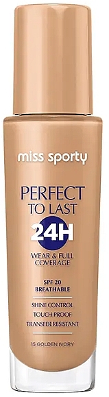 Podkład do twarzy - Miss Sporty Perfect To Last 24H — Zdjęcie N1