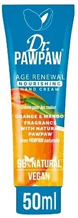 Krem do rąk Pomarańcza i mango - Dr. PawPaw Age Renewal Nourishing Orange & Mango Hand Cream  — Zdjęcie N1