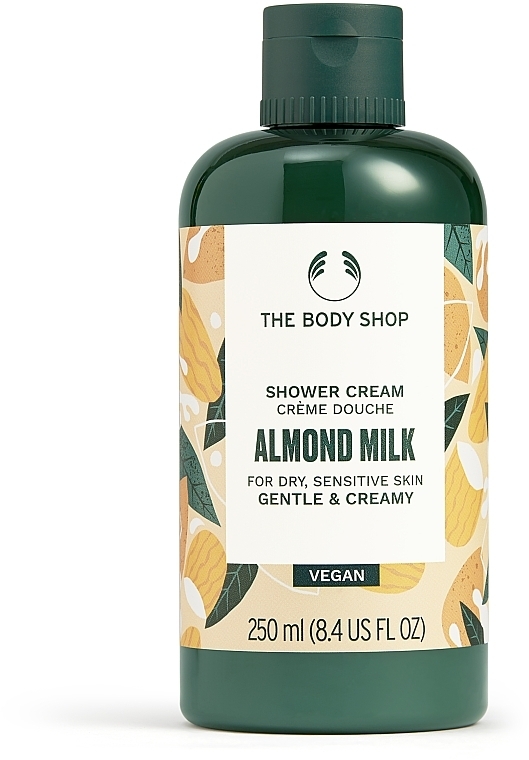 Krem-żel pod prysznic - The Body Shop Vegan Almond Milk Gentle & Creamy Shower Cream — Zdjęcie N1