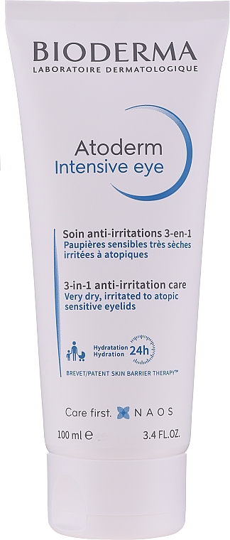 Środek do codziennej pielęgnacji podrażnionej skóry powiek 3 w 1 - Bioderma Atoderm Intensive Eye 3in1 Anti-Irritation Care — Zdjęcie N2