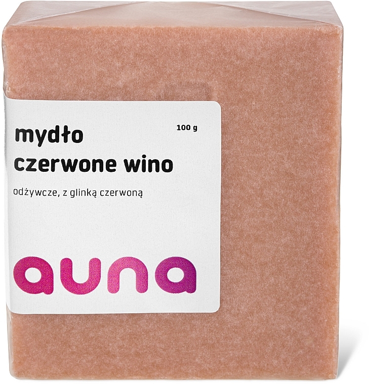 Odżywcze mydło z czerwoną glinką Czerwone wino - Auna Red Wine Soap — Zdjęcie N1