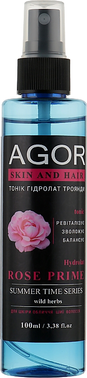 Tonik z różą - Agor Summer Time Skin And Hair Tonic — Zdjęcie N1