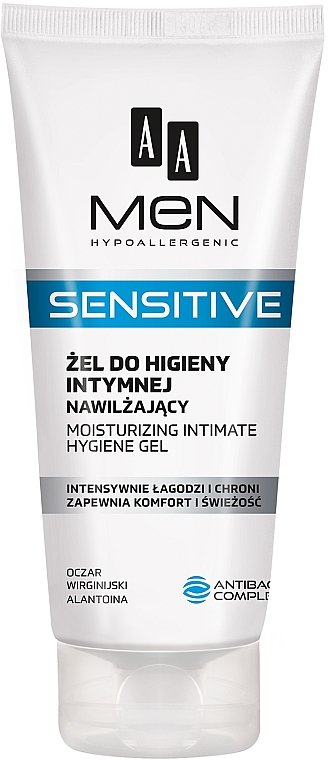 Nawilżający żel do higieny intymnej dla mężczyzn - AA Men Sensitive — Zdjęcie N1
