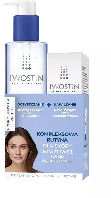 Zestaw - Iwostin Hydro Sensitia (f/gel/200ml + f/cr/50ml) — Zdjęcie N1