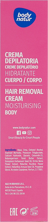 Nawilżający krem do depilacji do skóry wrażliwej z kwiatem lotosu - Body Natur Hair Removal Cream Sensitive Skin — Zdjęcie N3