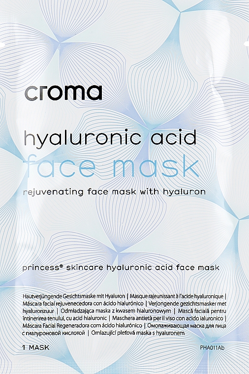Maseczka do twarzy z kwasem hialuronowym - Croma Face Mask With Hyaluronic Acid — Zdjęcie N1