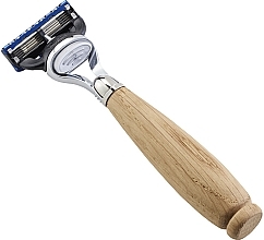 Maszyna do golenia - Acca Kappa Razor Oak Wood Handle Fusion Gilette Blade — Zdjęcie N1