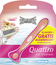 Kup Maszynka do golenia z 3 wymiennymi wkładami - Wilkinson Sword 3 Quattro For Women