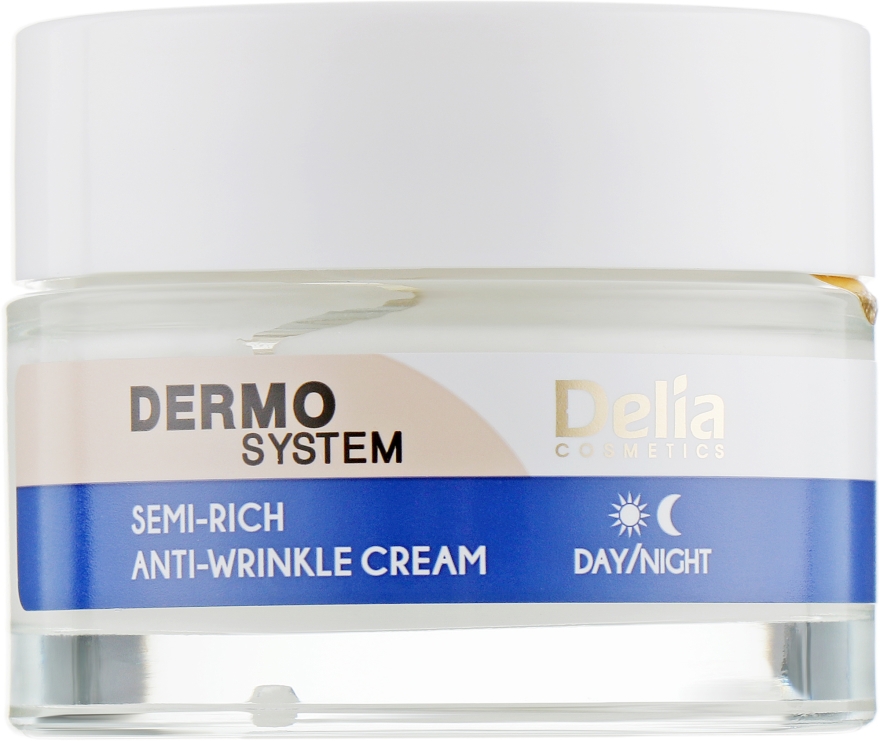 Półtłusty przeciwzmarszczkowy krem do twarzy - Delia Dermo System Semi-Rich Anti-Wrinkle Cream — Zdjęcie N2