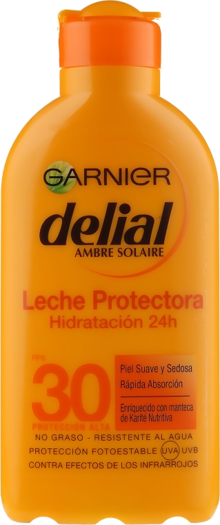 Balsam przeciwsłoneczny SPF 30 - Garnier Ambre Solaire Delial Protective Moisturizing Milk — Zdjęcie N1