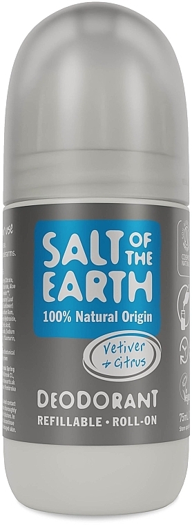 Naturalny dezodorant w kulce - Salt of the Earth Vetiver & Citrus Roll-On Deo — Zdjęcie N1