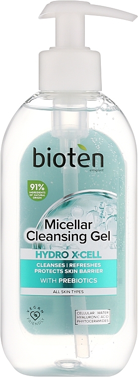 Micelarny żel oczyszczający do twarzy - Bioten Hydro X-Cell Micellar Cleansing Gel — Zdjęcie N1