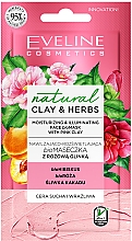 Nawilżająco-rozświetlająca maseczka z różową glinką - Eveline Cosmetics Natural Clay & Herbs  — Zdjęcie N1