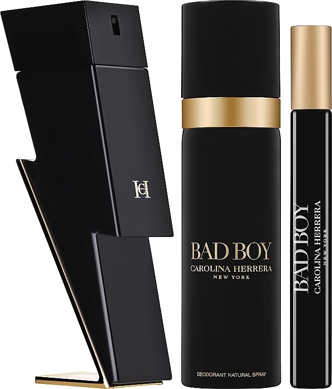 Carolina Herrera Bad Boy - Zestaw (edt/100ml + edt/mini/10ml + deo/stick/100ml) — Zdjęcie N2