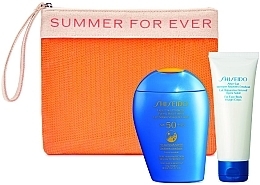 Zestaw - Shiseido Sun Protection Essentials (lot/150ml + emuls/75ml + pouch) — Zdjęcie N1