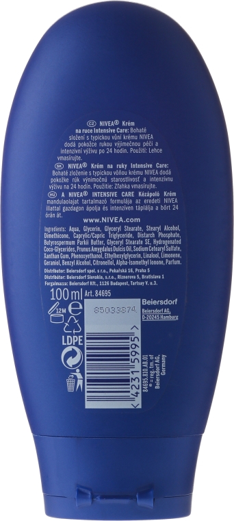 Intensywnie pielęgnujący krem do rąk - NIVEA Intensive Care Hand Cream — Zdjęcie N4