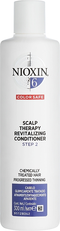 Nawilżająca odżywka rewitalizująca skórę głowy oraz włosy farbowane i po zabiegach chemicznych - Nioxin Thinning Hair System 6 Scalp Revitaliser Conditioner — Zdjęcie N1