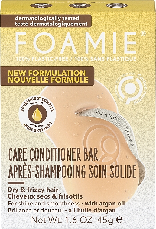 Odżywka do włosów z olejem arganowym - Foamie Kiss Me Argan Care Conditioner Bar  — Zdjęcie N1