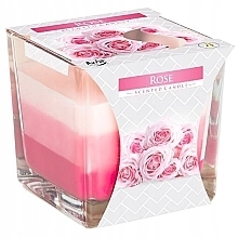 Kup Świeca zapachowa trójwarstwowa w szkle Rose - Bispol Scented Candle Rose