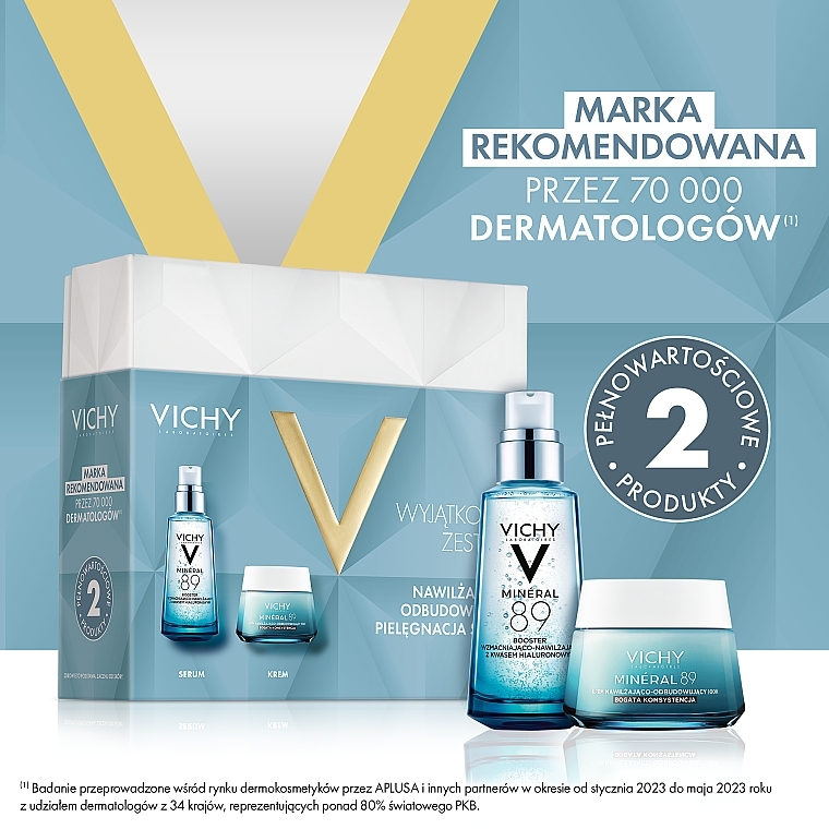 Zestaw do pielęgnacji twarzy - Vichy Mineral 89 (booster/50ml + cr/50ml) — Zdjęcie N2